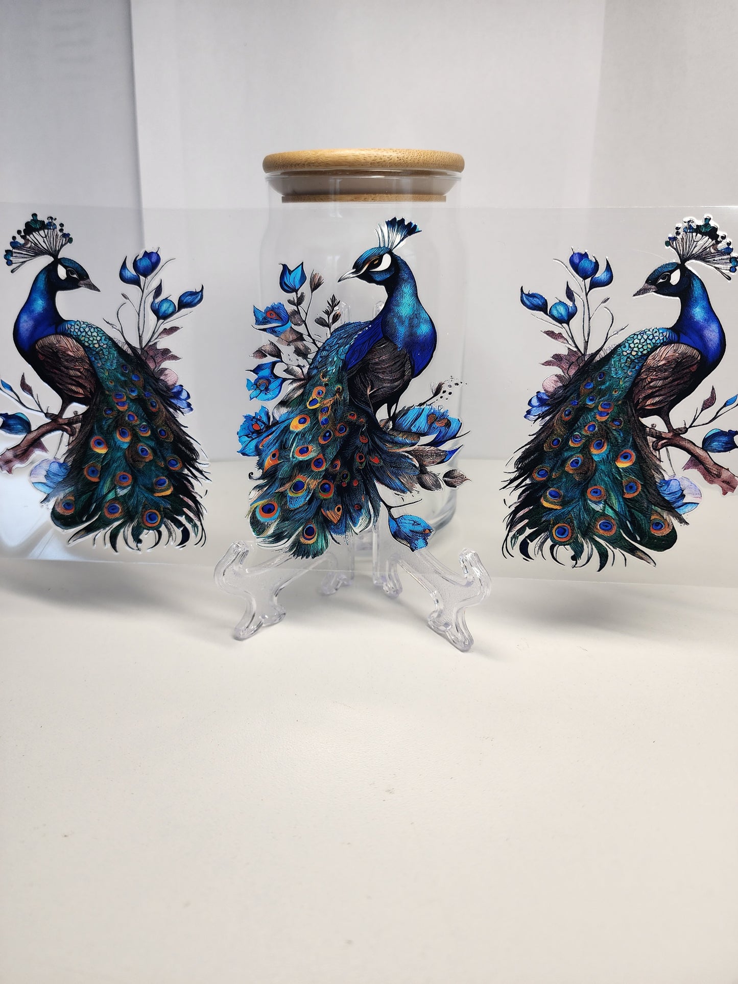 Peacocks | 16 Oz Glass Can